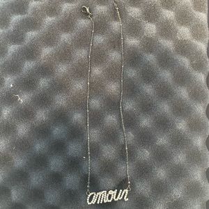 Simple “amour” necklace